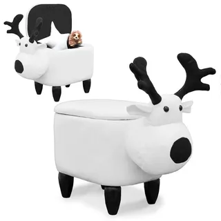 Dune Design DuneDesign Rentier Spielzeug Hocker mit Stauraum - Sitzhocker für Kinder Kinderzimmer Deko
