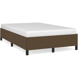 vidaXL Bettgestell ohne Matratze Dunkelbraun 120x190 cm Stoff - Braun