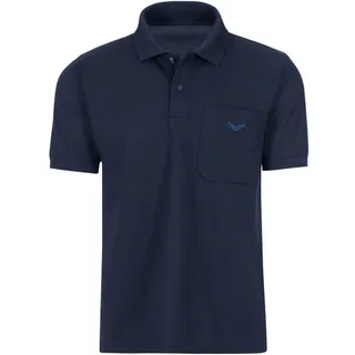 TRIGEMA Poloshirt »TRIGEMA Polohemd mit Brusttasche« Trigema navy