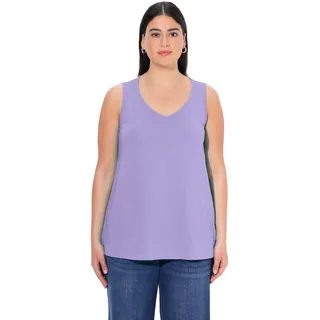 Ulla Popken Damen große Größen Übergrößen Plus Size Top, V-Ausschnitt, Classic, ärmellos