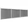 Zaunelement Set WPC 526 x 146 cm Grau