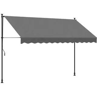 vidaXL Markise Einziehbar 300 x 150 cm grau