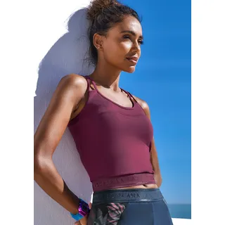 LASCANA ACTIVE Crop-Top, mit Teilungsnaht, rosa