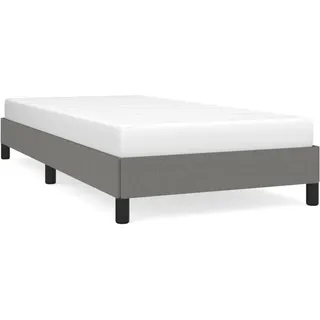 vidaXL Bettgestell ohne Matratze Dunkelgrau 80x200 cm Stoff - Grau