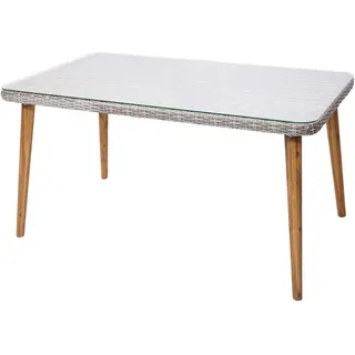 Mendler HWC-H65 Gartentisch 150 x 90 x 78 cm grau