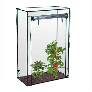 Relaxdays Foliengewächshaus Stahl Transparent 0 mm 0,5 m2