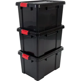 Iris Ohyama Werkzeugaufbewahrungsbox SK-450 57,5 x 38 x 31,5 cm 3-tlg. schwarz