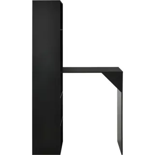 vidaXL Bartisch mit Schrank Schwarz 115x59x200 cm - Esstisch