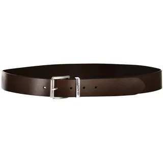 Hüftgürtel GANT "Gürtel LOGO LEATHER BELT 1er Pack", Herren, Gr. 105, braun (dunkelbraun), Obermaterial: 100% Rindveloursleder CVL., Gürtel Hüftgürtel