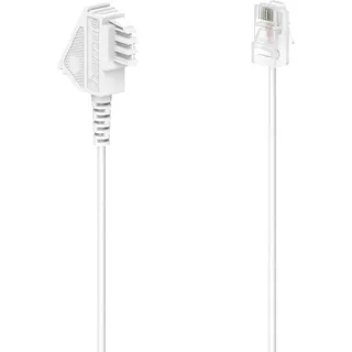 Hama Telefon (analog) Anschlusskabel [1x RJ11-Stecker 6p4c - 1x RJ11-Stecker 6p4c] 6 m Schwarz