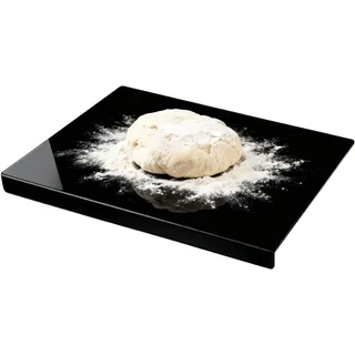 GAOUTO Acryl Schneidebretter: 40x30CM Küche Schneidbrettchen, Multifunktionales Schneidebrett mit Anschlagkante, Arbeitsplattenschoner, für Fleisch, Gemüse für Küche Bar (Schwarz)
