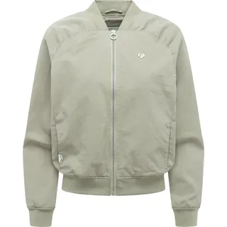 Bomberjacke RAGWEAR "Bomberjacke Yotimo", Damen, Gr. M, grün (dusty olive), Obermaterial: 68% Baumwolle CO. 32% Nylon NY.  Obermaterial: Futter: 100% Polyester PES., oversize, Raglanärmel Rippstrickbündchen, Jacken Bomberjacke, Lässige Damen Blousonjacke oversized