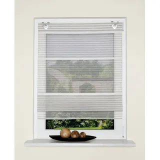 HOME WOHNIDEEN Raffrollo »JÖRG« mit Ösen ohne Bohren freihängend Magnetrollo JÖRG mit Querstreifen, grau