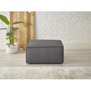 OTTO home Hocker FINNLEY Cord 80 x 42 x 80 cm Grau