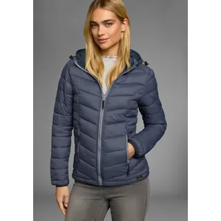 Steppjacke POLARINO, Damen, Gr. 46, blau (rauchblau), Web, Obermaterial: 100% Polyamid. Futter: 100% Polyamid. Wattierung: 100% Polyester, eingefasste Kante, Jacken Steppjacke, Übergangsjacke für kühle Tage, aus leichtem Webmaterial, Topseller