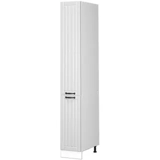 Vicco Badschrank Fame-Line Weiß Landhaus 30 x 206.8 cm, Model 43519 - Weiß