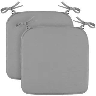 BestLivings Stuhlkissen Canvas Grau 38 x 38 x 2 cm 2er Pack