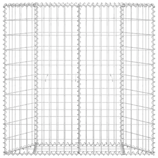 vidaXL Gabionen-Hochbeet Trapezform Verzinkter Stahl 100x20x100 cm