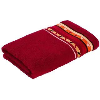 frottana Country Handtuch 50 x 100 cm aus 100% Baumwolle, ruby