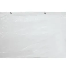 VERDELOOK Gerüststoff staubdicht mit Ösen, 1,8 x 10 m, weiß, Schutzplanen