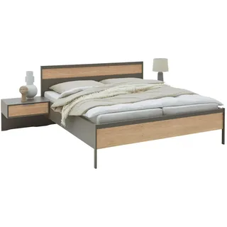 Dieter Knoll Bettanlage , Eichefarben, Schieferfarben , Holz, Holzwerkstoff , Eiche , teilmassiv , 180x200 cm , in verschiedenen Holzdekoren erhältlich, in verschiedenen Größen erhältlich,Typenauswahl , Schlafzimmer, Komplette Schlafzimmer und Serien, Schlafzimmerserien