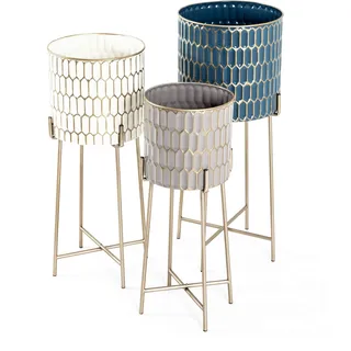 Haku-Möbel Blumenständer-Set 29 x 70 x 29 cm Gold