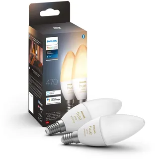 Philips LED-Lampe E14 5W 470 lm warmweiß 2 St.