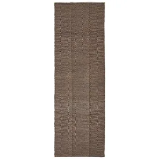 Homescapes Juteteppich-Läufer 66 x 200 cm Beige/Schwarz