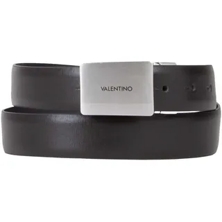 Valentino Leder Gürtel Litech Plaque Buckle Belt W95 Nero/Blu schwarz dunkelblau kürzbar wendbar