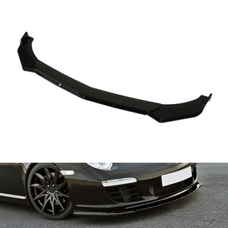 Stoßfängerlippe vorne, 5Pcs 110 bis 140mm einstellbar Universal stilvolle Auto Spoiler, Anti Kollision Frontstoßstange Spoiler Body Kit, Auto Mods Exterieur, Modifikation Teile (Glänzend schwarz)