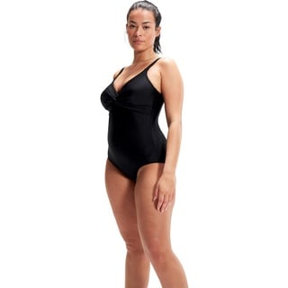 Speedo W Shaping Brigitte Schwarz - Modischer komfortabler Damen Badeanzug, Größe 40 - Farbe Black