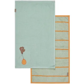 Sterntaler Kinderhandtuch Doppelpack Bär Bo, Baby- und Kinderhandtuch, saugfähige Baumwolle, schöne Webkanten, süße Applikationen, weich und pflegeleicht, 50×30×0,5 cm, mintgrün