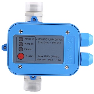 Automatik Pumpe Druckschalter, 220V Druckschalter, Wasserpumpenregler Automatischer Wasserpumpendruckregler Auto Control Unit Elektronischer Schalter für Haus, Hof, Garten, Gewächshaus