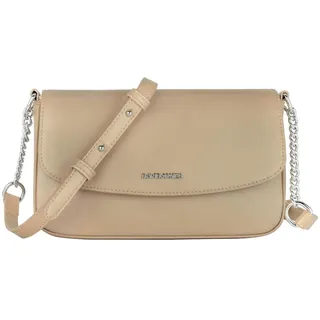 David Jones - Kleine Umhängetasche Damen - Crossbody Bag PU Leder - Frau Kette Schultertasche Rechteckige Tasche - Abendtasche Handy Handtasche Clutch Kettentasche - Elegant Reise Party - Beige