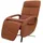 Relaxsessel HWC-L11 Leder 70 x 109 x 70 cm Braun drehbar mit Liegefunktion