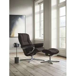 Stressless® »Mayfair« Set, Relaxsessel mit Hocker, mit Hocker, mit Cross Base, Größe S, M & L, Holzakzent Wenge braun