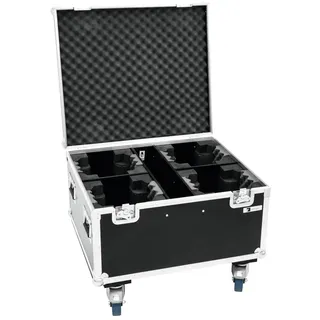 ROADINGER Flightcase 4x TMH FE-600 mit Rollen | PRO Flightcase für 4 x TMH FE-600