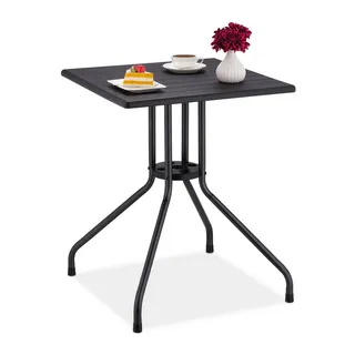 Relaxdays Gartentisch 76,5 x 70 x 75 cm Schwarz