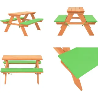 vidaXL Kinder Picknicktisch mit Bänken 89×79×50 cm Massivholz Tanne - Kindertisch - Kindertische - Kindersitzgruppe - Kindersitzgruppen - Braun