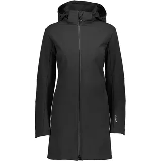 CMP - Damen-Softshellparka mit Kapuze, Schwarz,