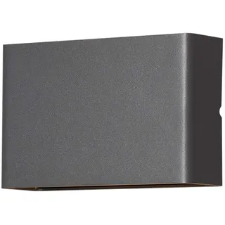 Konstsmide Außenwandleuchte Aluminium 17 x 11 x 6 cm inkl. Leuchtmittel anthrazit