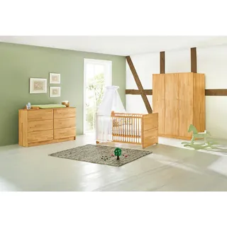 Pinolino Babyzimmer , Buchefarben , Holz , Buche , massiv , 5 Fächer , 6 Schublade(n) Schubladen , in verschiedenen Größen erhältlich,zum Juniorbett umbaubar, höhenverstellbar, Sprossen mit Normabstand, Aufbauanleitung im Karton, Lattenrost inklusive, Schlupfsprossen , Babymöbel & Kindermöbel, Babyzimmer, Babyzimmer-Serien