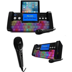 Easy Karaoke EKS780-BT Bluetooth CD+CDG Karaoke Disco Party Maschine mit Lautsprecher, 1 Mikrofon, LED Disco Lichter und 7 Zoll Farb-TFT Bildschirm