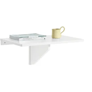 SoBuy Wandklapptisch Weiß 60x40cm , Holzwerkstoff , 60x6x40 cm , Esszimmer, Esstische