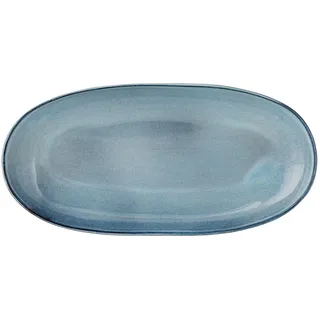 Bloomingville Sandrine Servierplatte aus Steingut in der Farbe blau