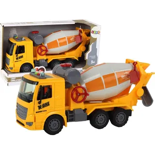 Betonmischer Truck LKW Sound Spielzeug Miniatur Baufahrzeug Maschine, Größe:UNIVERSAL - Gelb