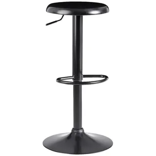 Mid.you Barhocker , Schwarz , Metall , Bodenplatte , 40x79x40 cm , Sitzfläche 360° drehbar , Esszimmer, Stühle, Hocker