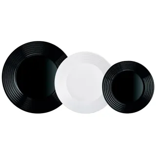 Luminarc Harena N&b Tafelservice 18-tlg. schwarz/weiß