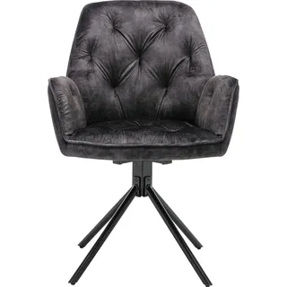 byLIVING Esszimmerstuhl SARINA, 2-er Set, Samtbezug anthrazit, schwarz