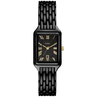 Fossil Raquel Damenuhr, Quarz-Dreizeigerwerk mit Edelstahlarmband